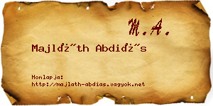 Majláth Abdiás névjegykártya